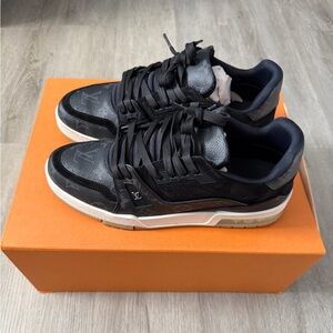 Louis Vuitton Men’s Trainers Black Monogram Mens 7.5 LV Sz 6.5